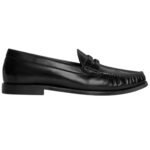 CELINE VIVIENNE LOAFER IN POLISHED BULL BLACK-OPTIC WHITE