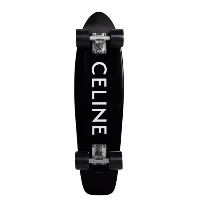 CELINE MINI CRUISER IN WOOD WITH CELINE PRINT BLACK