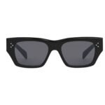CELINE BLACK FRAME 55 SUNGLASSES IN ACETATE CARAMEL TRANSPARENT KHAKI