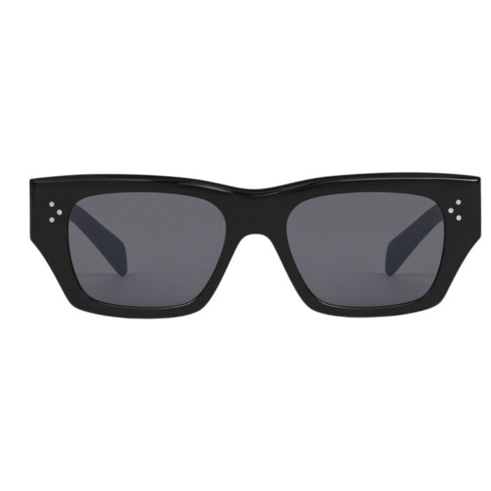 CELINE BLACK FRAME 55 SUNGLASSES IN ACETATE CARAMEL TRANSPARENT KHAKI