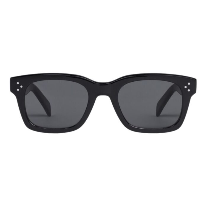 CELINE BLACK FRAME 41 SUNGLASSES IN ACETATE STRIPED HAVANA
