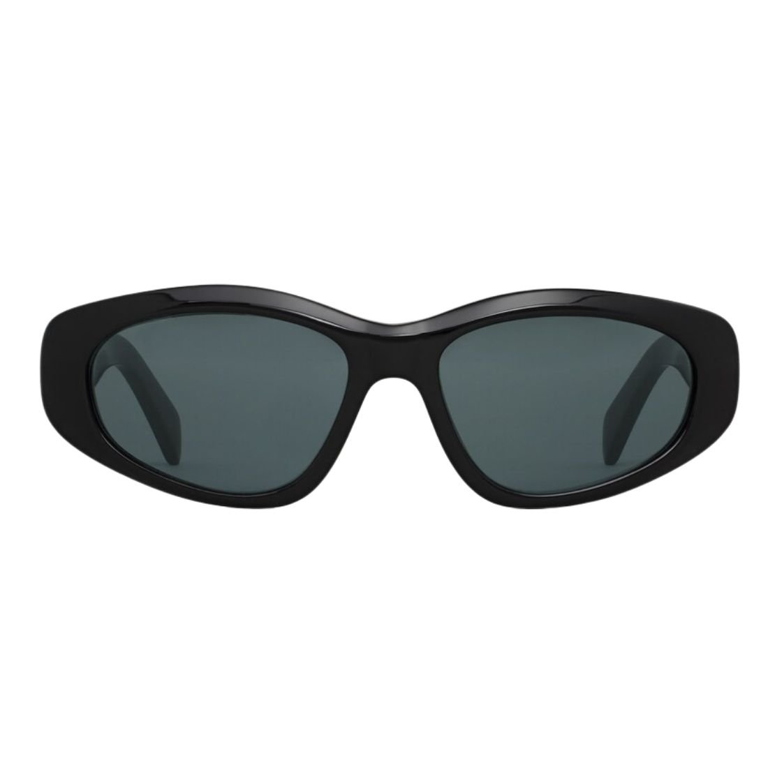 1 CELINE MONOCHROMS 07 SUNGLASSES IN ACETATE BLACK