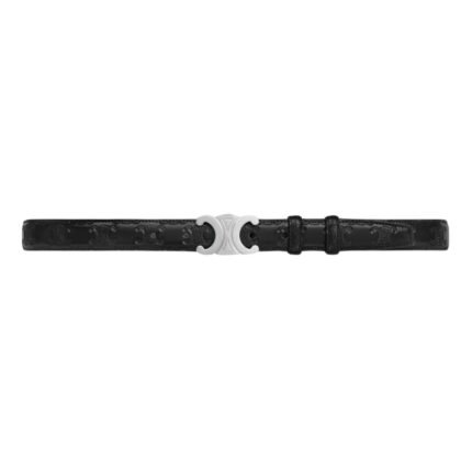 CELINE MEDIUM TRIOMPHE BELT IN TAURILLON WITH TRIOMPHE EMBOSSED