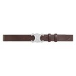 CELINE LARGE TRIOMPHE BELT IN VINTAGE CALFSKIN DARK BROWN