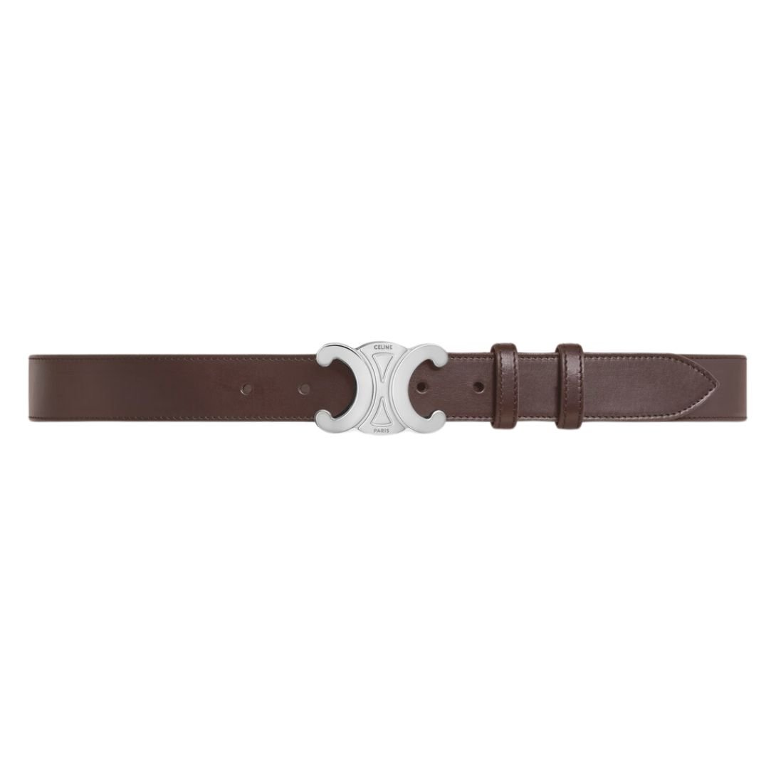 1 CELINE LARGE TRIOMPHE BELT IN VINTAGE CALFSKIN CAMEL
