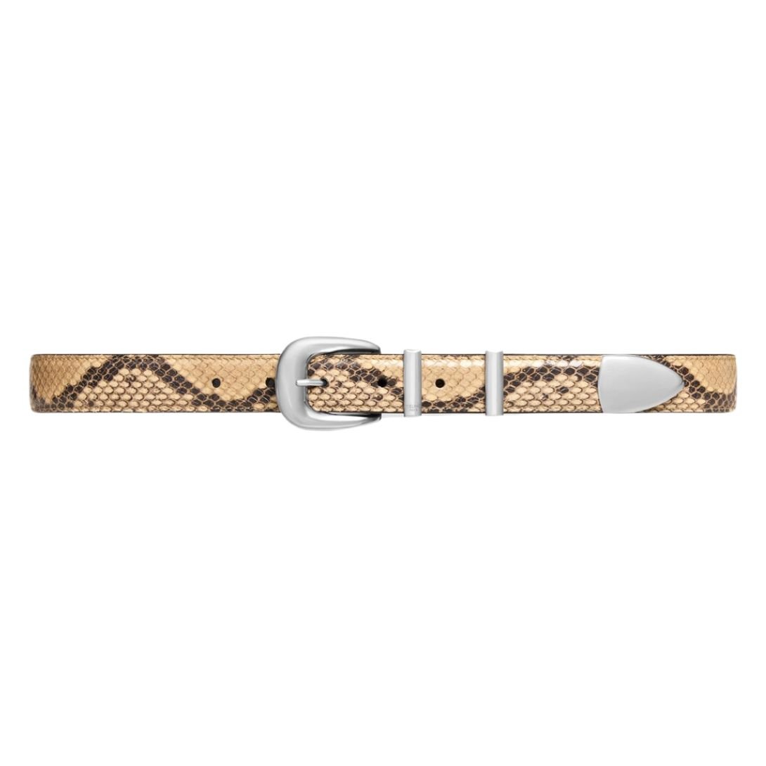 1 CELINE MEDIUM WESTERN BELT IN PYTHON PRINTED CALFSKIN