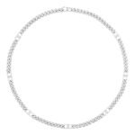 CELINE TRIOMPHE SMALL GOURMETTE NECKLACE IN BRASS WITH RHODIUM FINISH
