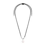 CELINE SAN ONOFRE BAROQUE PEARL NECKLACE IN CULTURED PEARL COTTON AND BRASS WITH RHODIUM FINISH