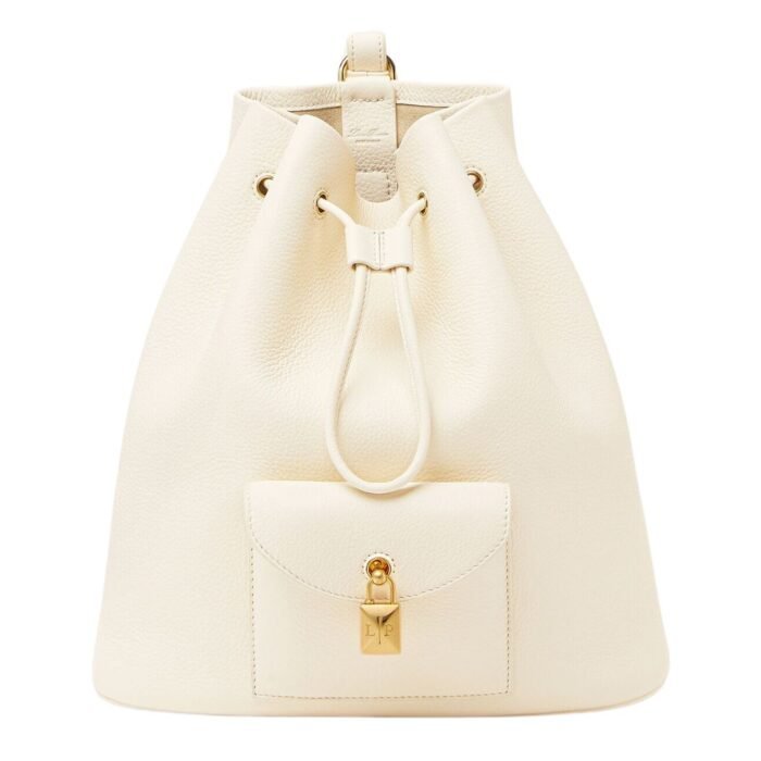 LORO PIANA EXTRA DRAWSTRING BACKPACK L27 LIGHT MASTIC