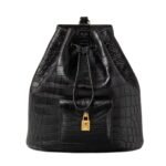 LORO PIANA EXTRA DRAWSTRING BACKPACK L27 BLACK
