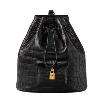 LORO PIANA EXTRA DRAWSTRING BACKPACK L27 BLACK