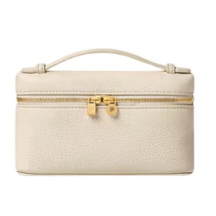 LORO PIANA EXTRA POCKET MINI POUCH CREAMED HONEY