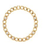 CELINE LES PERLES MAILLON NECKLACE IN BRASS WITH GOLD FINISH AND RESIN PEARLS