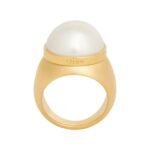 CELINE LES PERLES RING IN RESIN PEARLS AND BRASS WITH GOLD FINISH