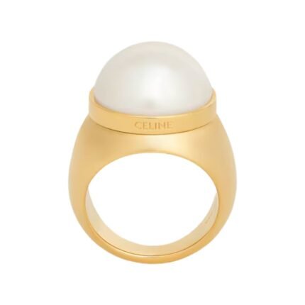 CELINE LES PERLES RING IN RESIN PEARLS AND BRASS WITH GOLD FINISH