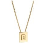 CELINE ALPHABET B NECKLACE IN BRASS WITH GOLD FINISH