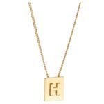 CELINE ALPHABET H NECKLACE IN BRASS WITH GOLD FINISH