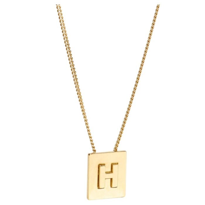 CELINE ALPHABET H NECKLACE IN BRASS WITH GOLD FINISH