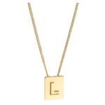 CELINE ALPHABET L NECKLACE IN BRASS WITH GOLD FINISH