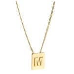 CELINE ALPHABET M NECKLACE IN BRASS WITH GOLD FINISH