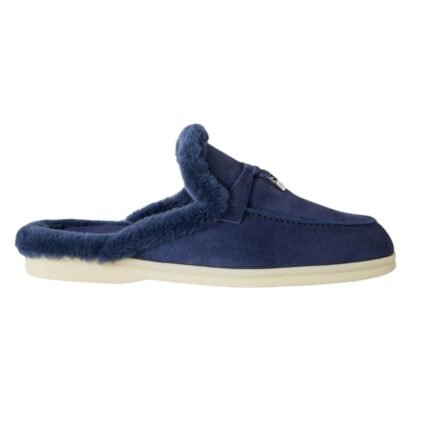 LORO PIANA CHARMS WALK BABOUCHE LOAFER MIDNIGHT BLUE