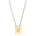 CELINE ALPHABET N NECKLACE IN BRASS WITH GOLD FINISH