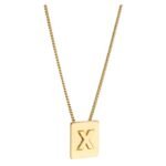 CELINE ALPHABET X NECKLACE IN BRASS WITH GOLD FINISH
