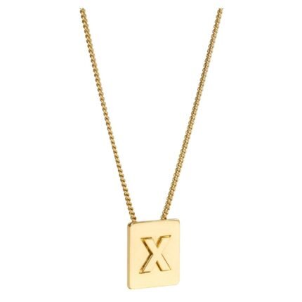 CELINE ALPHABET X NECKLACE IN BRASS WITH GOLD FINISH