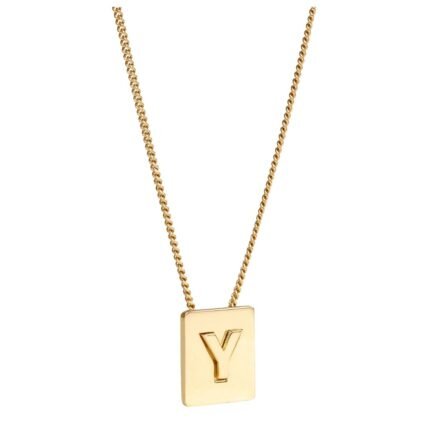 CELINE ALPHABET Y NECKLACE IN BRASS WITH GOLD FINISH