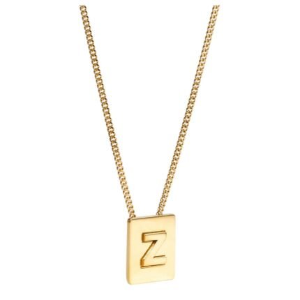CELINE ALPHABET Z NECKLACE IN BRASS WITH GOLD FINISH