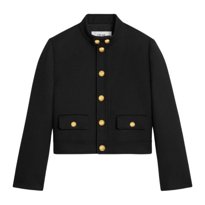 CELINE VERNEUIL JACKET IN DOUBLE FACED WOOL TRICOTINE