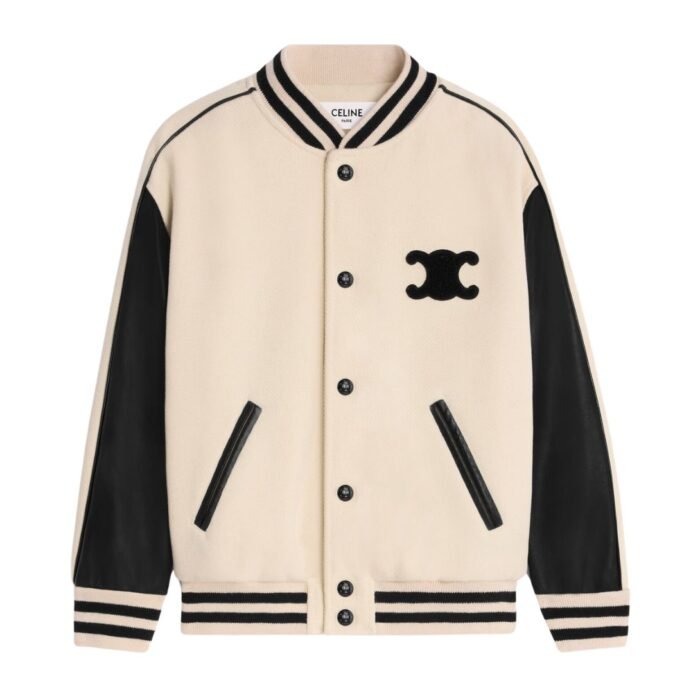 CELINE TRIOMPHE TEDDY JACKET IN TEXTURED WOOL