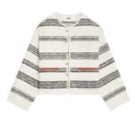 CELINE BAJA CARDIGAN IN STRIPED TWEED