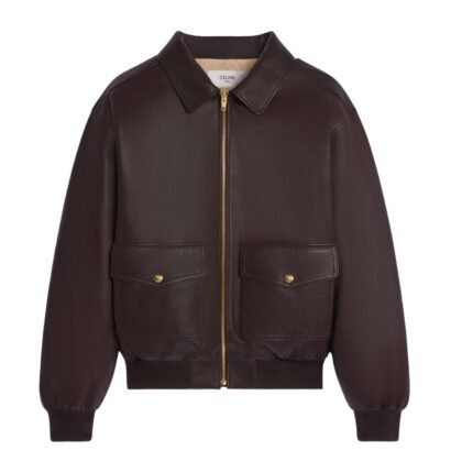 CELINE LOOSE AVIATOR BLOUSON JACKET IN SOFT LAMBSKIN
