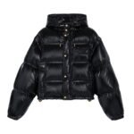 CELINE CROPPED TRIOMPHE DOWN JACKET IN LIGHTWEIGHT NYLON