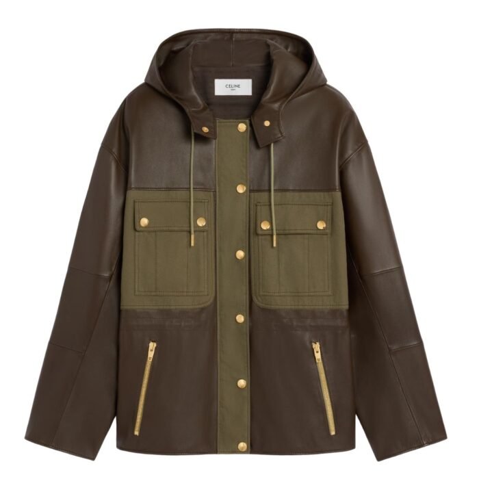 CELINE PARKA IN SOFT LAMBSKIN