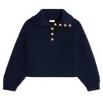 CELINE VAREUSE SWEATER IN RIBBED WOOL AND CASHMERE