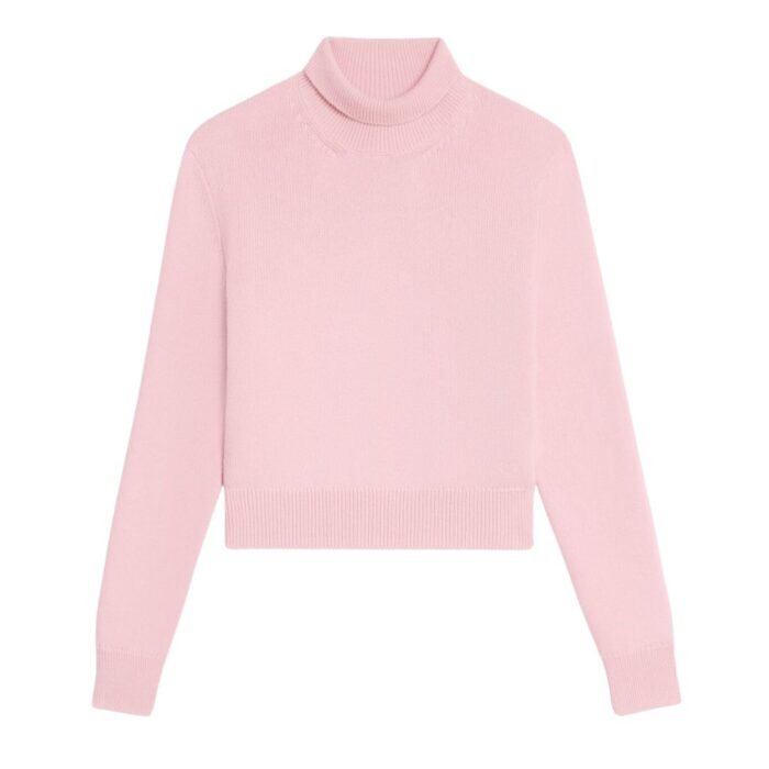 CELINE TURTLENECK SWEATER IN SCOTTISH CASHMERE LIGHT PINK