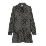 CELINE BASQUE MINI DRESS IN SILK TWILL