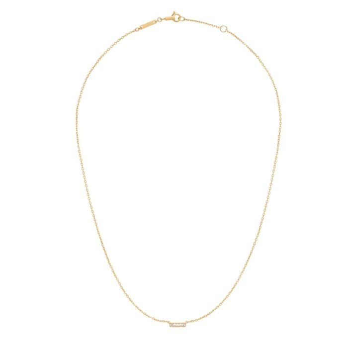 CELINE LINE NECKLACE IN YELLOW GOLD AND DIAMONDS
