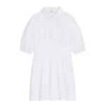 CELINE BABYDOLL MINI DRESS IN STRIPED COTTON VOILE