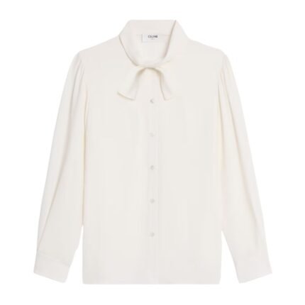 CELINE LAVALLIÈRE BLOUSE IN CRÊPE DE SOIE AND ACETATE