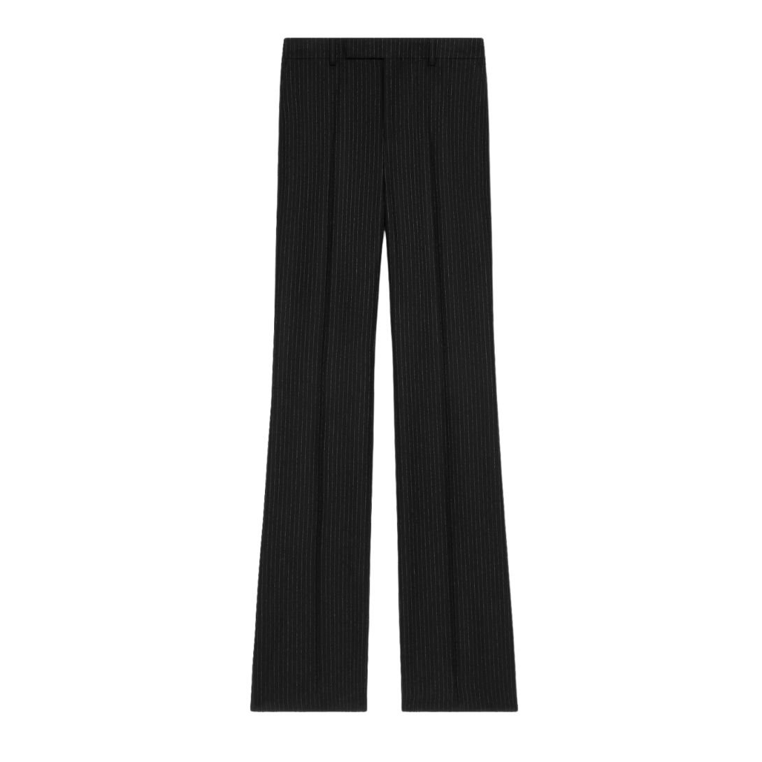 1 CELINE FRANÇOISE PANTS IN STRIPED WOOL FLANNEL