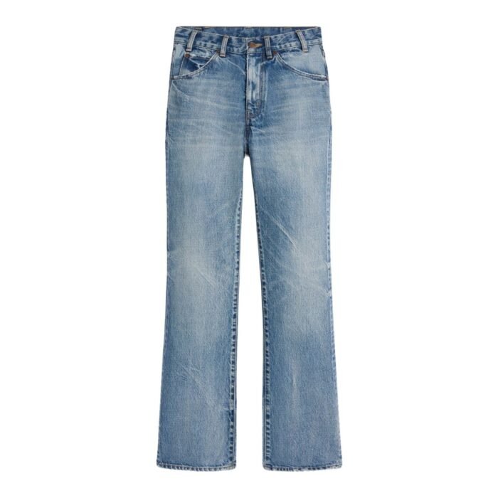 CELINE DYLAN FLARED JEANS IN UNION WASH DENIM