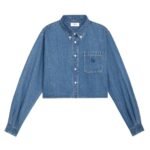 CELINE CROPPED SHIRT IN UNION OCEAN WASH DENIM