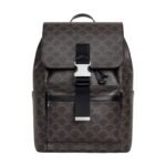 CELINE BACKPACK IN TRIOMPHE CANVAS AND CALFSKIN