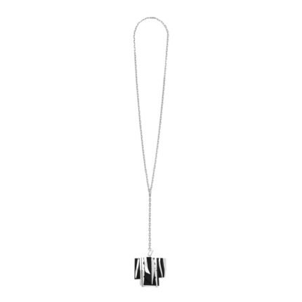 CELINE NEVELSON PROJECT NECKLACE STERLING SILVER AND OAK WOOD