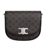 CELINE MEDIUM BESACE TRIOMPHE IN TRIOMPHE CANVAS AND CALFSKIN
