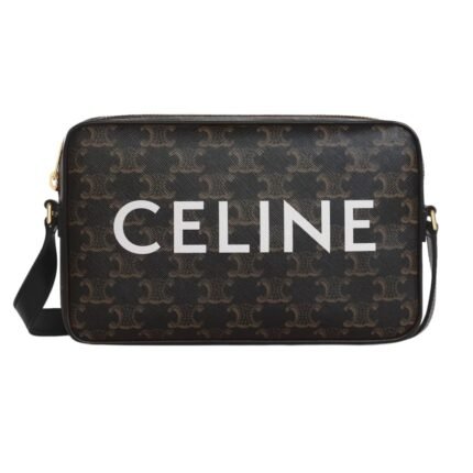 CELINE MEDIUM MESSENGER BAG IN TRIOMPHE CANVAS WITH CELINE PRINT