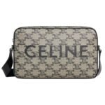 CELINE MEDIUM MESSENGER BAG IN TRIOMPHE CANVAS WITH CELINE PRINT BEIGE